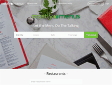 Tablet Screenshot of mostlymenus.com